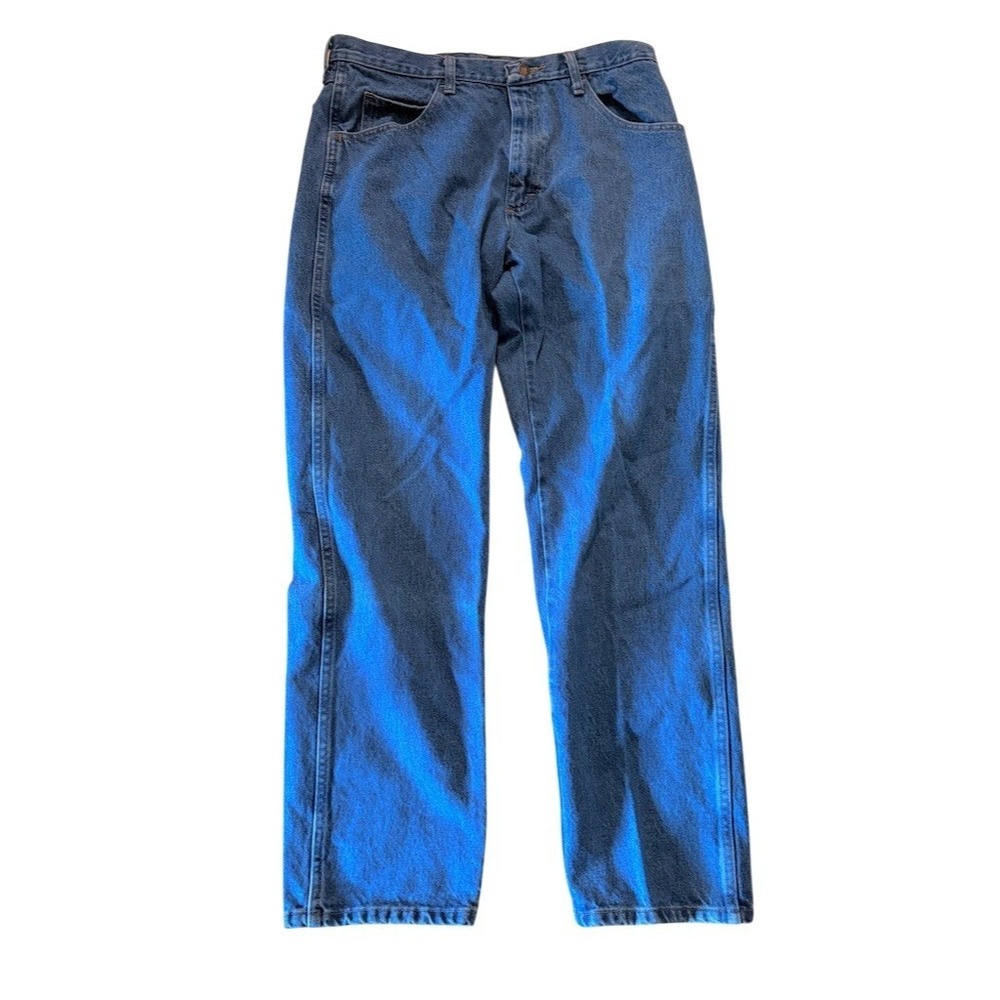 Wrangler Jeans Mens 34x32 Blue Medium Wash Straight Leg Mid Rise Denim vintage